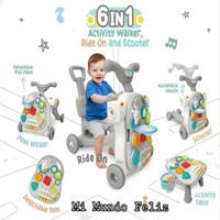Caminador para Bebe 6 en 1 Musical Gray