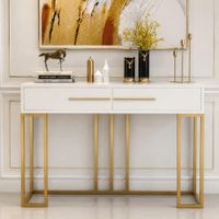 Consola Recibidor Agatha Blanco Dorado Coricha Home