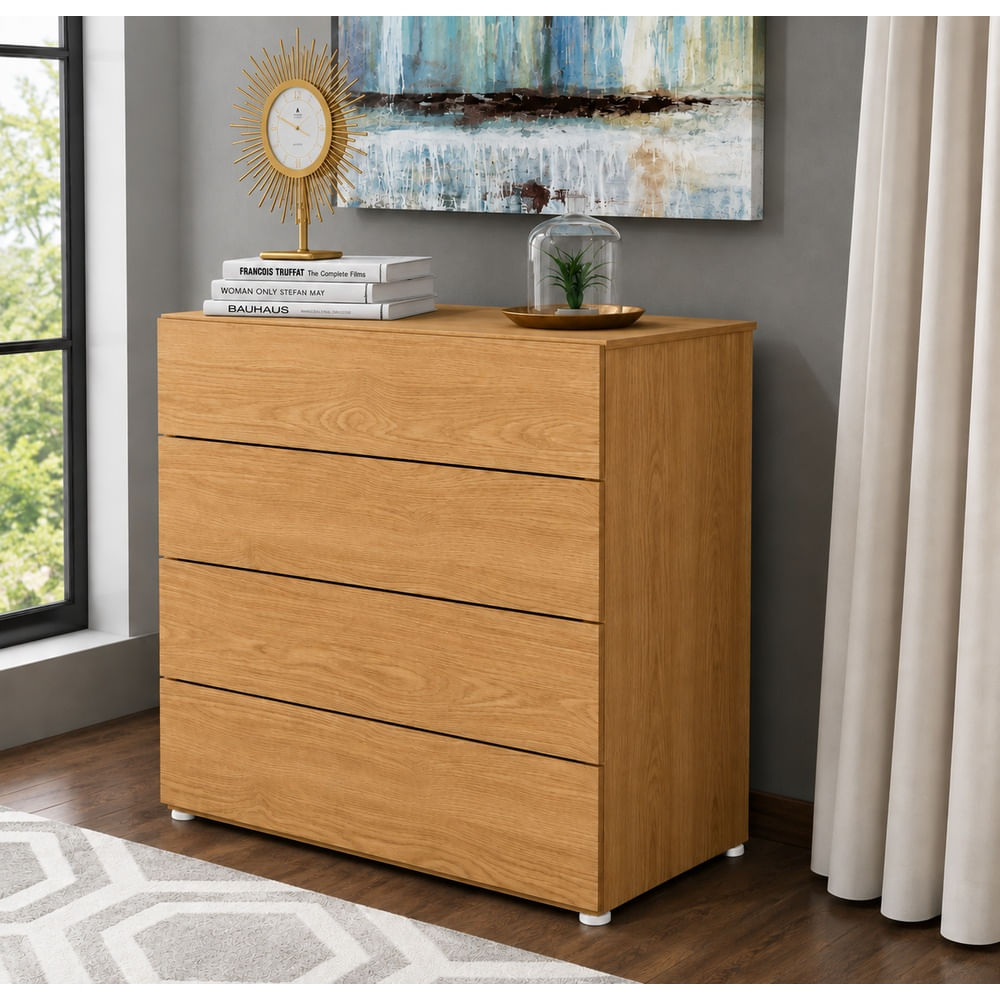 Cómoda Deliné 4 Cajones Ventitas Home Haya Cabriel