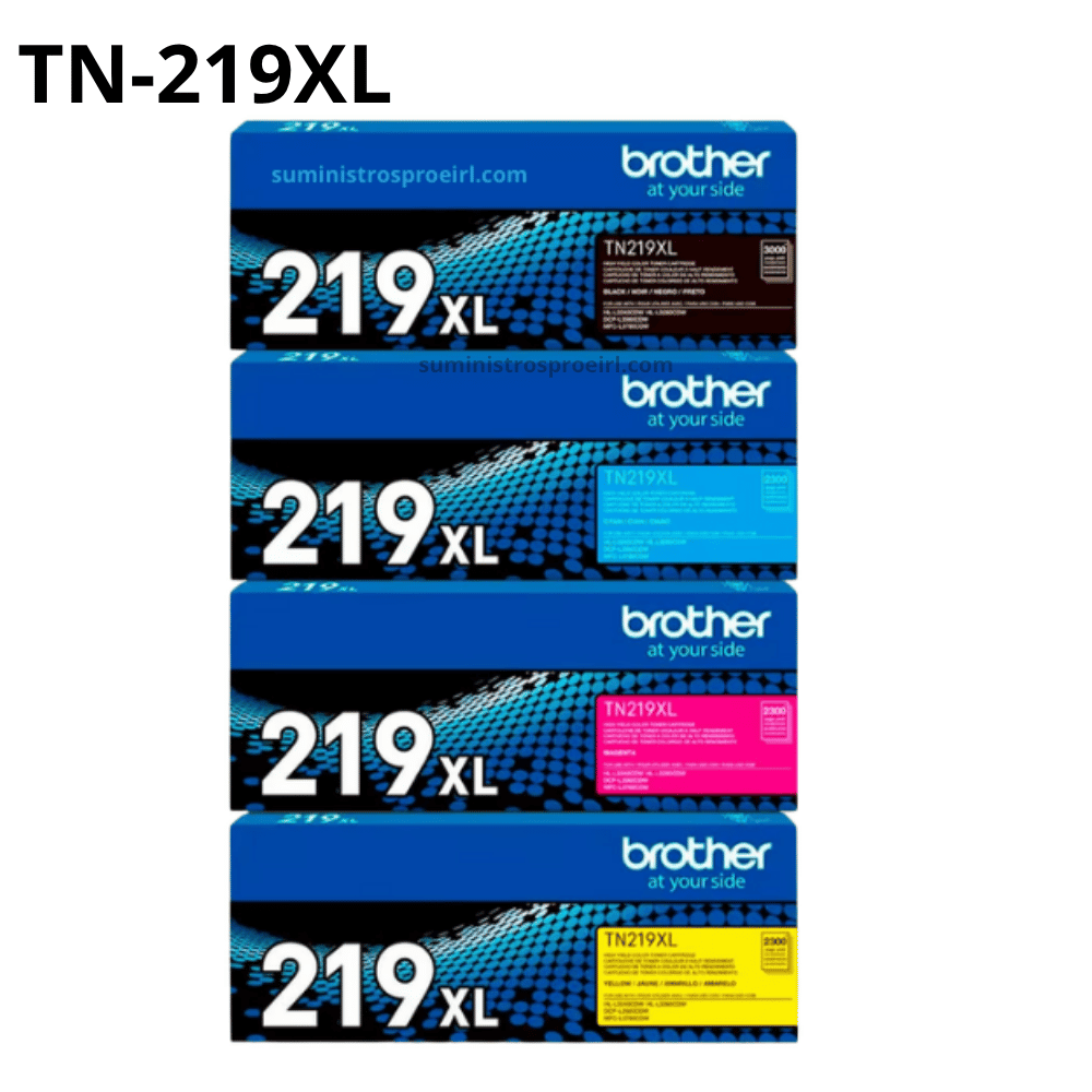 Kit de Toner Brother TN 219XL Negro y colores L3280Cdw Original