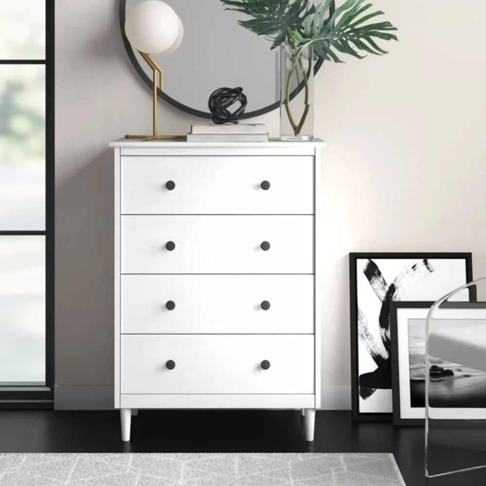 Cómoda Denia 4 Cajones Ventitas Home Blanco