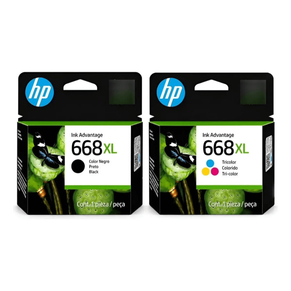 Tinta HP 668XL 7FP38VL 7FP39VL Negro y Tricolor2975 4375 6575