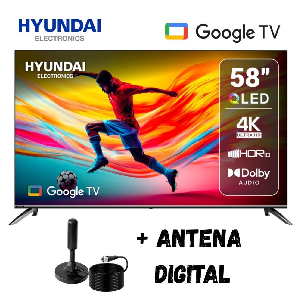 Televisor Smart 65'' Hyundai QLED UHD 4K HYLED6513QG GoogleTV  - Ant Digital