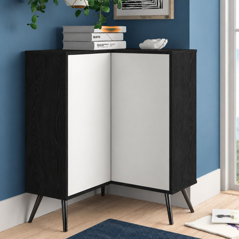 Cómoda Esquinera Minimalista San Antonio Ventitas Home Roble Negro