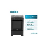 Cocina a Gas 60 cm Negro Mabe CMP6010FN0
