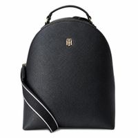 MOCHILA TOMMY HILFIGER NEGRO CON CORREA MONOGRAFIADA