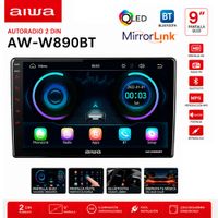 Autoradio 2 DIN QLED 9'' CarPlay Android Auto AIWA AW-W890BT FM MP5 BT USB Auto Radio