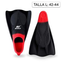 Aletas Cortas L de Buceo Rojas y Negras Unisex