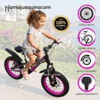 Bicicleta Deportiva Aro 16 Llantas Anchas  PHILLIPS  Edición Exclusiva Fucsia