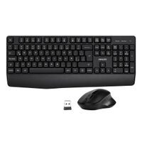 Combo Teclado y Mouse Inalámbrico Philips SPT6348B-85 Ergonómico Negro Español
