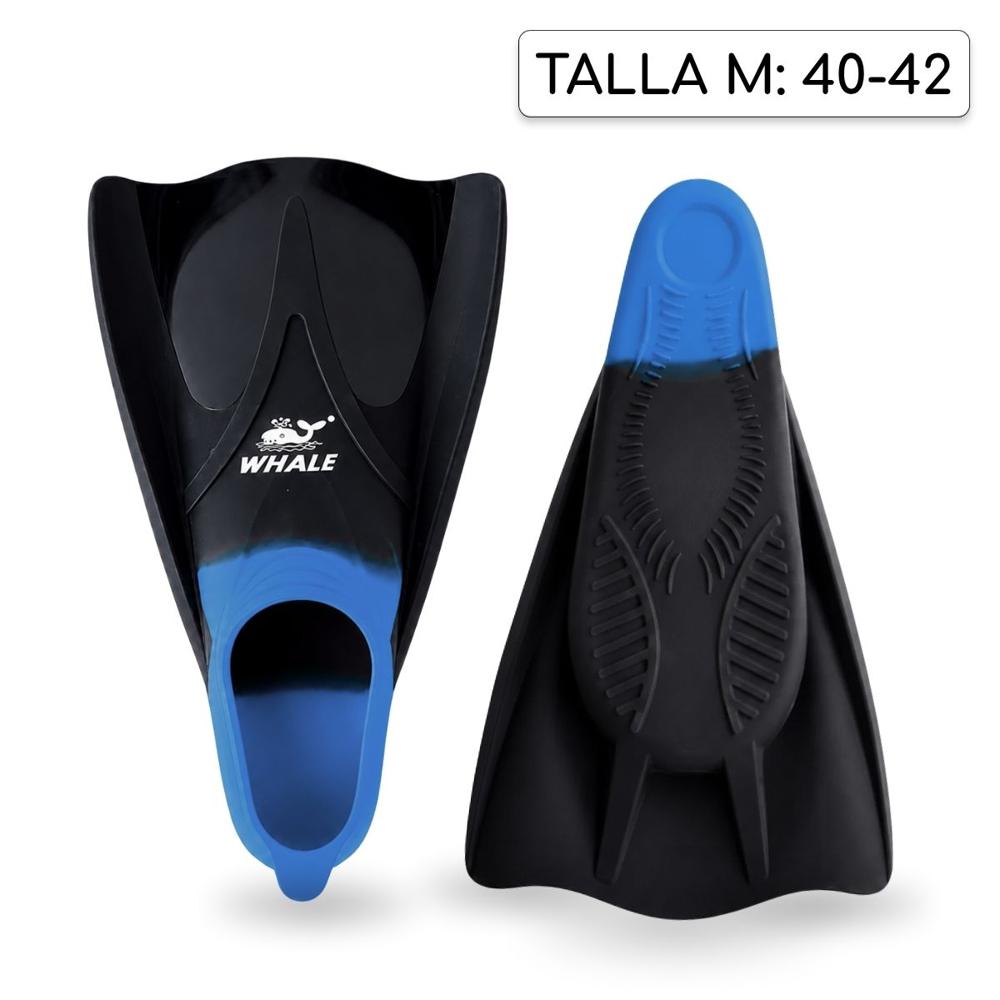 Aletas Cortas M de Buceo Azules y Negras Unisex
