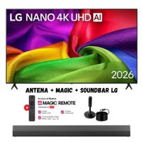 Televisor Smart TV 75'' LG  NANO UHD 4K WebOS 75NU800PBSB 2026 - Ant - Soundbar LG