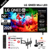 Televisor LG 50  QNED AI Mini LED QNED70 4K Smart TV 2026 - Rack Movible