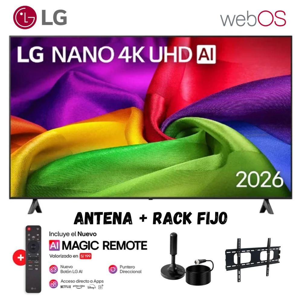 Televisor Smart TV LG 50'' NANO UHD 4K 50NU800BPSC 2026 - Ant - Rack Fijo