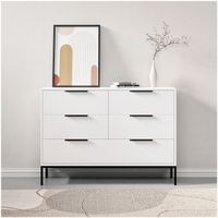 Cómoda Minimalista Galecia Ventitas Home Blanco y Negro