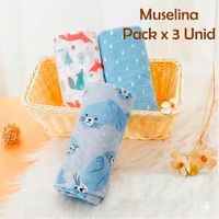 Manta Muselina para Bebé Pack x 3 Unidades SMT41