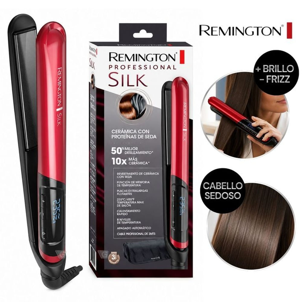 Alisadora Cerámica con Proteínas de Seda REMINGTON SILK