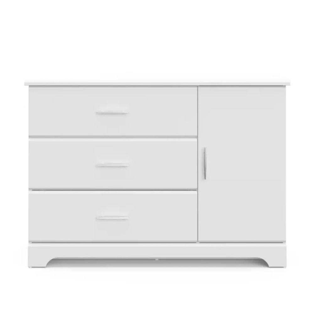 Cómoda Moderna Milenna 4 Compartimientos Ventitas Home Blanco