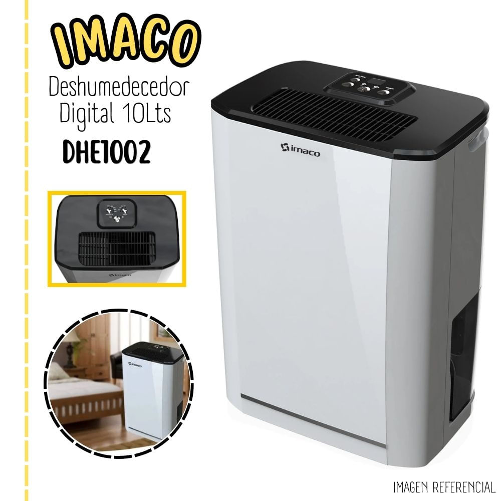 Deshumedecedor Electrónico Imaco de 10 Litros DHE1002.
