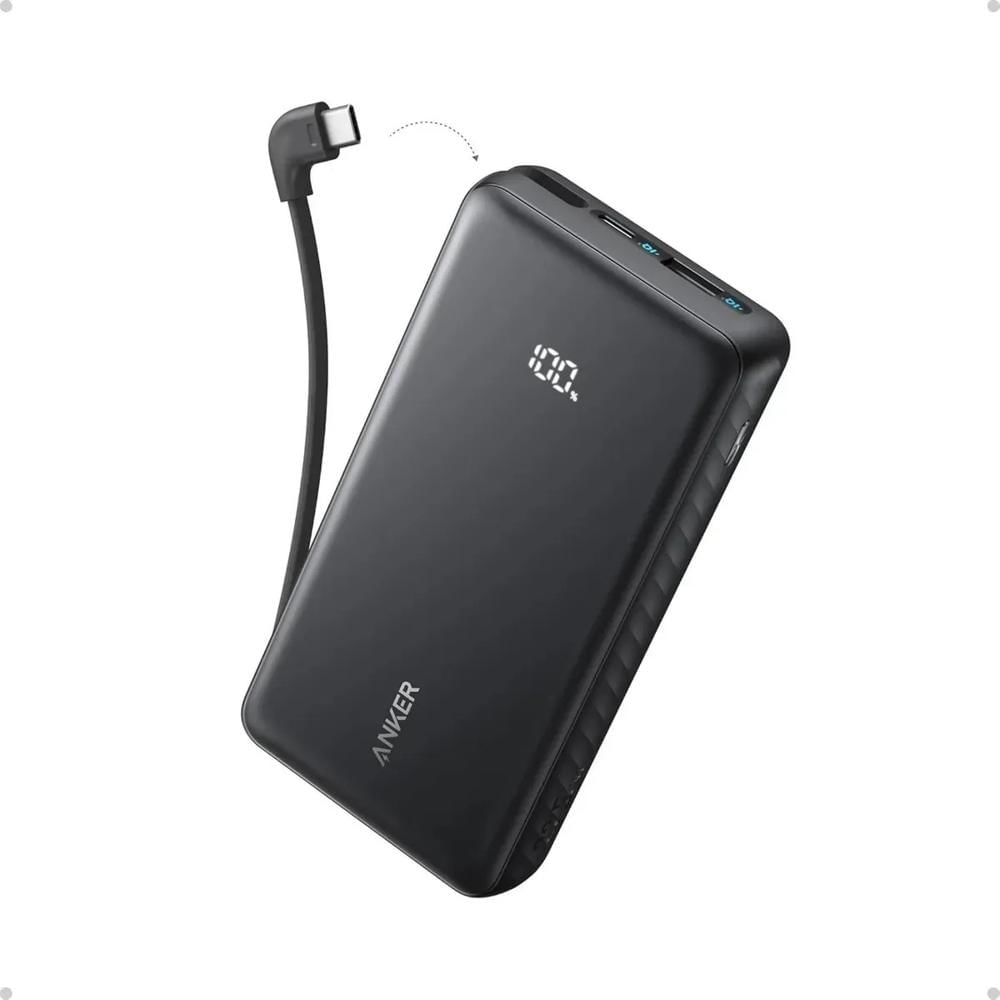 Power Bank Anker Zolo 20000mAh 22.5W Cable Integrado Negro