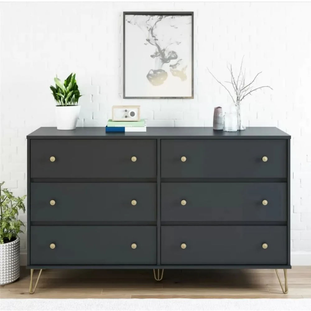 Cómoda Minimalista Kenia Ventitas Home Plomo