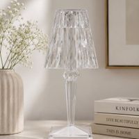 Lámpara de Noche LED Touch Recargable USB 3 Tonos Efecto Cristal