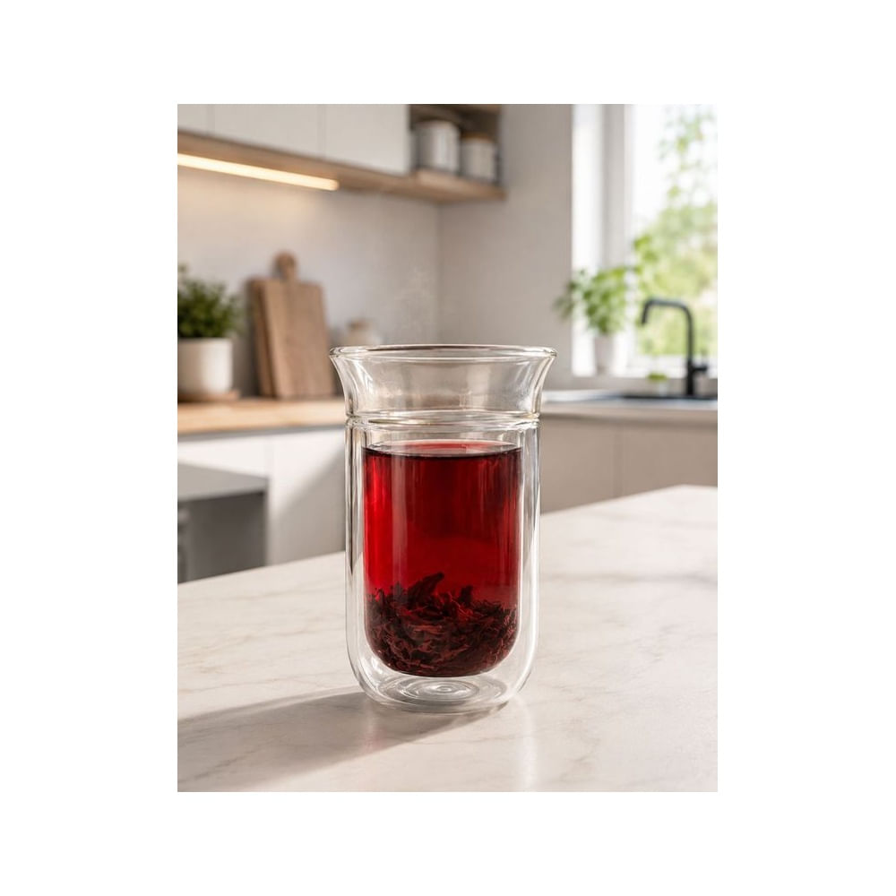 Vaso Turco Doble Fondo de Vidrio Borosilicato 280 ML