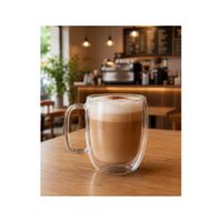 Taza Doble Fondo Vidrio Borosilicato Premium 400ML