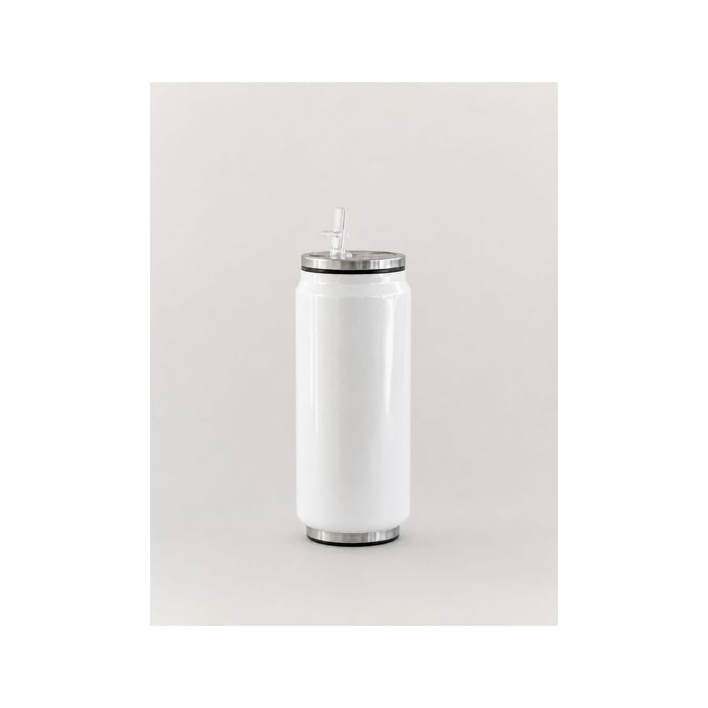 Termo Lata Blanco de Acero Inoxidable 350ML