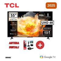 TELEVISOR TCL 55 PULGADAS 55V6C UHD 4K SMART TV 2025 MAS Antena Digital