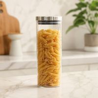 Frasco Hermético de Vidrio Borosilicato 1000 ml con Tapa de Acero Inoxidable