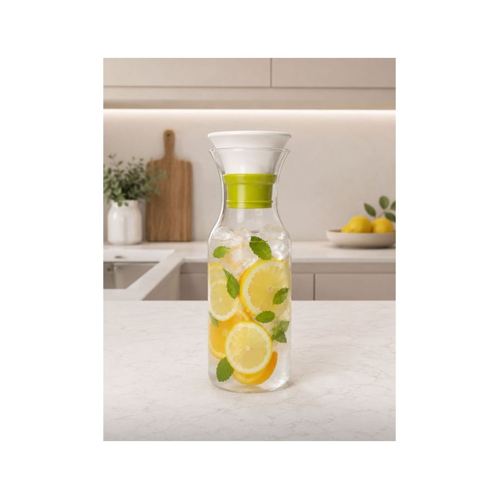 JARRA DE VIDRIO BOROSILICATO CON TAPA HERMÉTICA  900ML