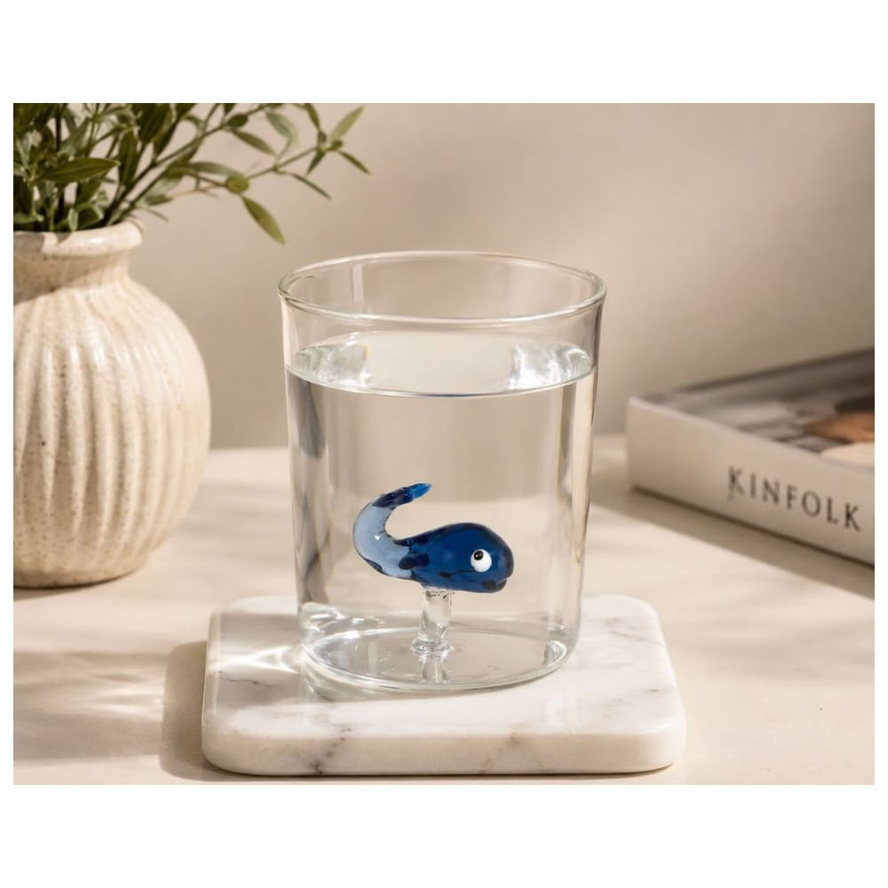 Vaso Ballena 3D de Vidrio Borosilicato 350 ml