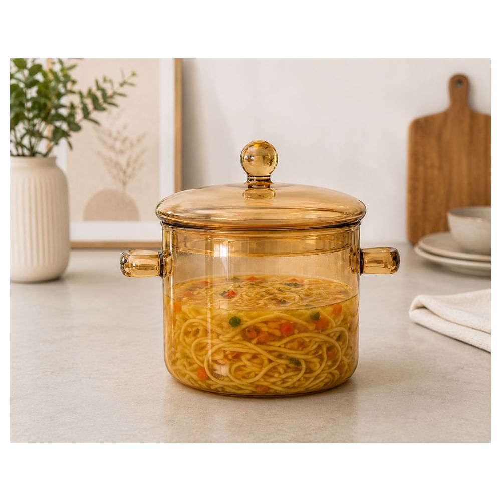 OLLA DORADA DE VIDRIO 1.5 LITROS