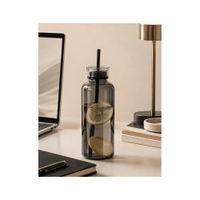 Tomatodo Premium de Vidrio Borosilicato con sorbete Color Humo Negro Elegante 780ml