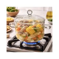 OLLA DE VIDRIO BOROSILICATO CON TAPA 1.5 LITROS
