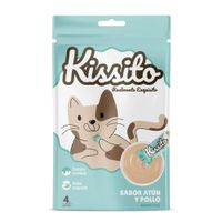 Kissito Snack Cremoso para Gatos Adultos Sabor Atún y Pollo - 4 Tubos