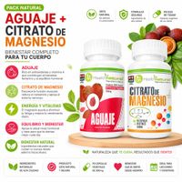 AGUAJE HEALTHNATURAL 500MG Y CITRATO DE MAGNESIO HEALTHNATURAL 500MG