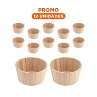 Pack12 Soporte de Madera Circular 24x11cm de Estilo de Montaña para la Cabaña YRegalo Sticker
