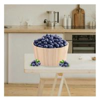 Contenedor de Madera Circular 24x11cm para la Cocina de Estilo Urbano Y notas