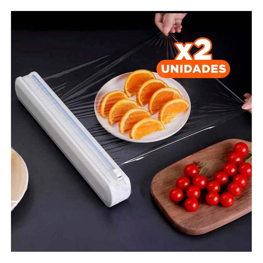 Pack2 Cortador Dispensador para Film y Papel Aluminio Uso Domestico YPapel Regalo
