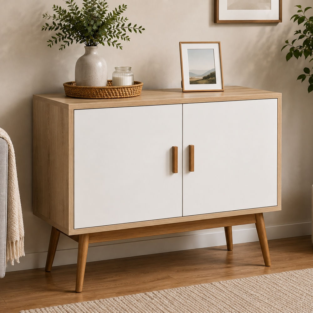 Cómoda Moderna Wasner Ventitas Home Duna y Blanco