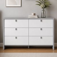 Cómoda Moderna Wasner Ventitas Home Gris y Blanco
