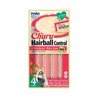 Churu Snack Cremoso Hairball Control Para Gatos - Pollo - 4 TUBOS