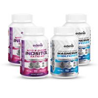 Pack 2 Myo y D-Chiro Inositol Bisglicinato de Magnesio Edenis Health 120 Cápsulas