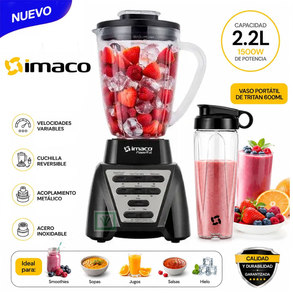 Licuadora 2.2 Litros XXL Power full 1500w BLS1522