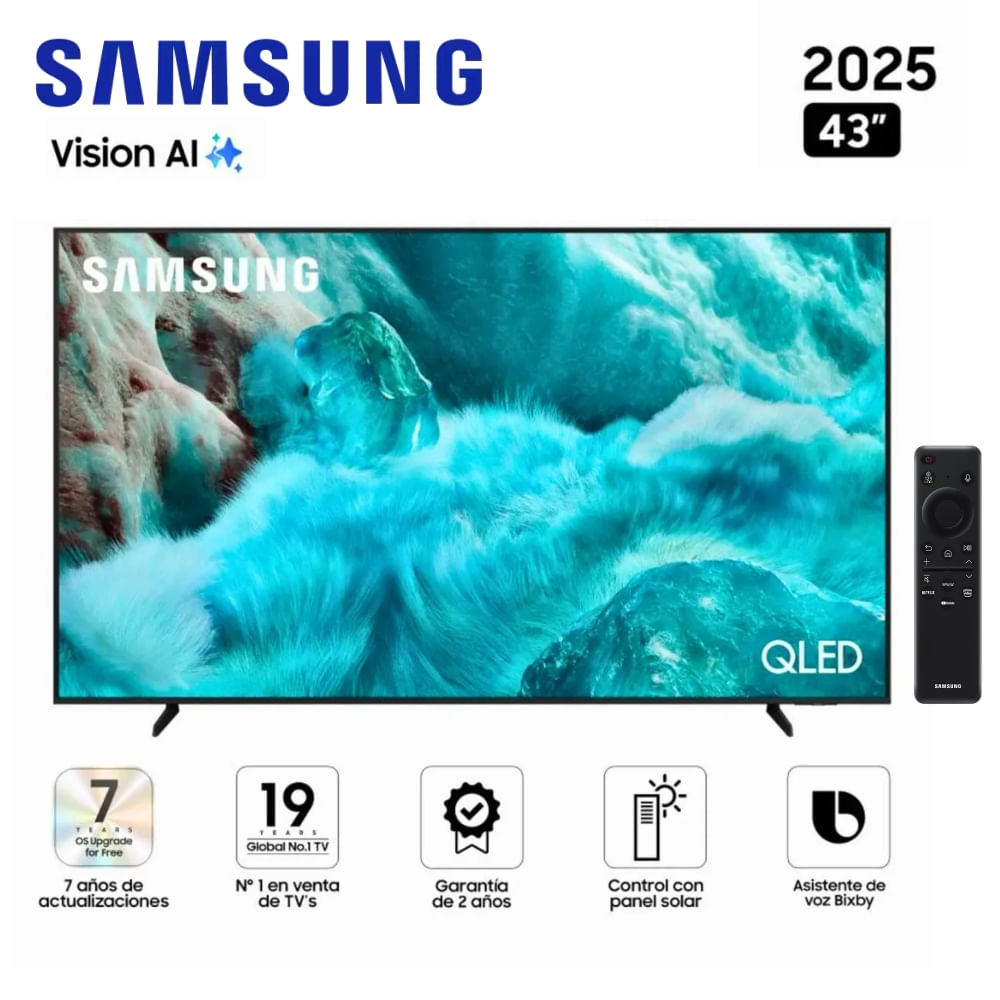 TELEVISOR SAMSUNG SMART TV 43 QLED 4K UHD QN43Q7FAAGXPE