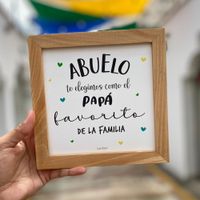 Cuadro ABUELO Casa Pizarro 17 x 17 cm marco de madera