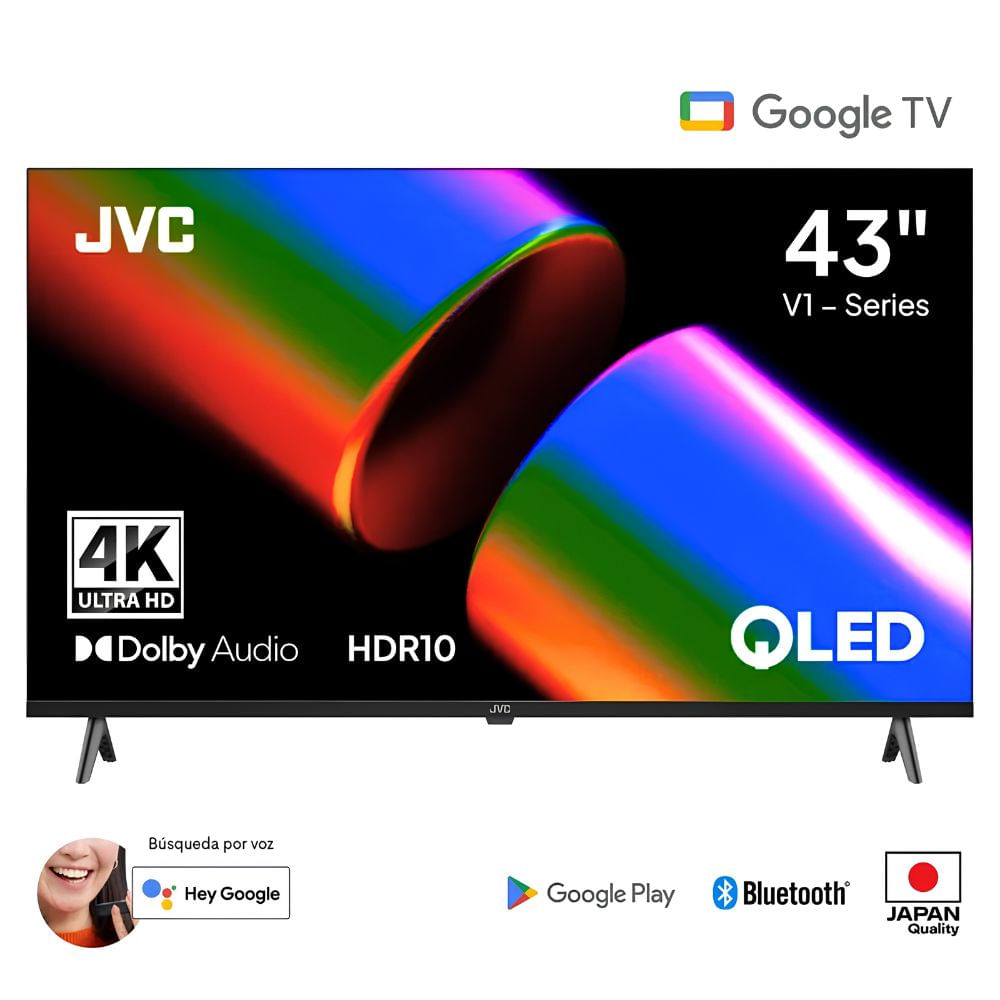 TELEVISOR JVC 43 QLED UltraHD 4K GOOGLE TV LT-43KB758