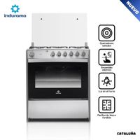 COCINA DE PIE INDURAMA A GAS 6 HORNILLAS CROMA - CATALUÑA